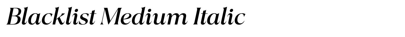 Blacklist Medium Italic